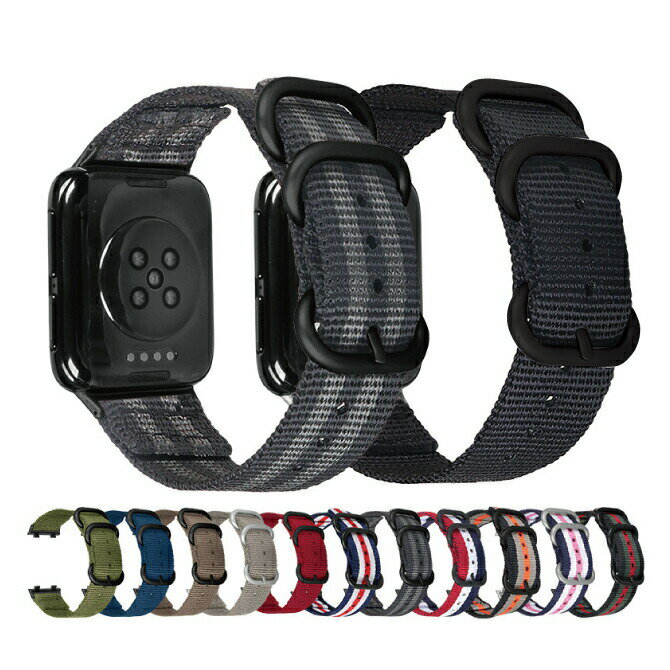 ●在庫限り特価●OPPO Watch オッポ ウォッチ Nylon canvas woven watch belt ナイロン キャンバス ウーブン ウォッチベルト 41mm 46mm ..