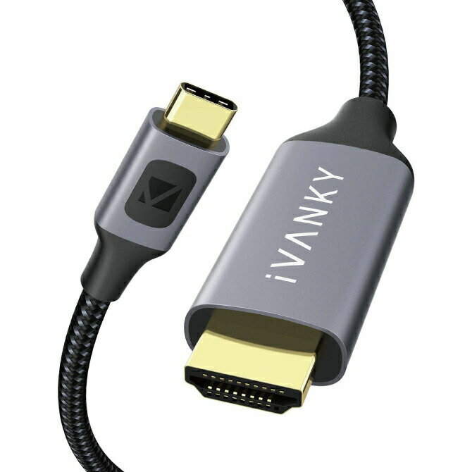 【送料無料】【iVANKY】【VBD61】【2m】【Grey & Black】【USB Type-C to HDMI Cable】【4K/60Hz】【Displayport Alternate Mode】【HDMI 2.0】Thunderbolt 3 iPad Pro Macbook Pro Macbook Air ChromeBook Pixel 人気 オススメ 便利グッズ