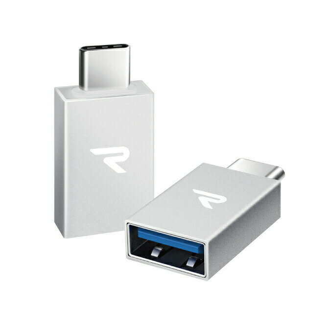 RAMPOW RCB07 Silver 2個セット Type-C to USB Female Adapter USB C to USB 3.0 Type-C to USB 3.0 3A USBC TypeC タイプC 外付けHDD USBメモリ マウス キーボード ゲームコントロール カードリーダー 接続 MacBook Pro 送料無料