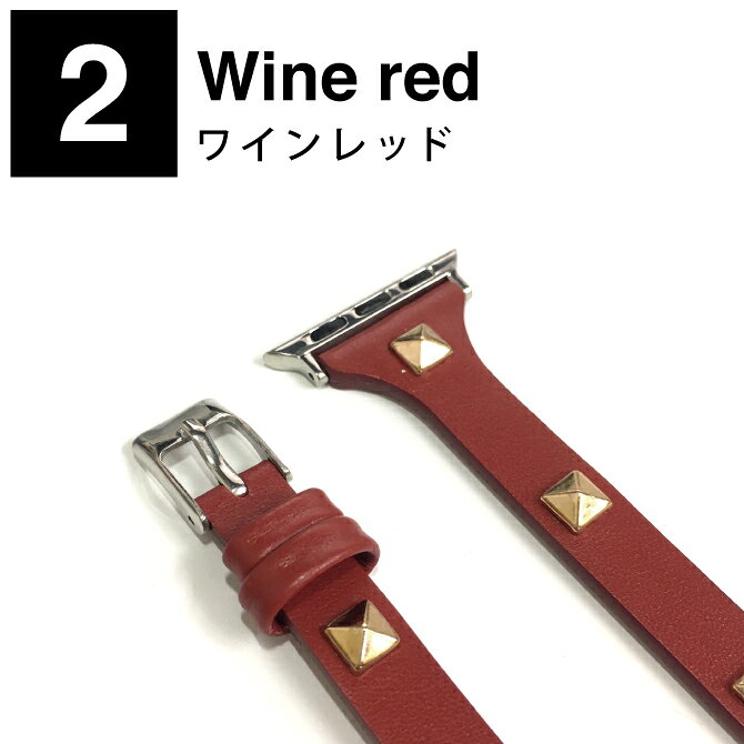PS5 スイッチ グッズ COVER SPOTの【2本セット】 Apple Watch アップルウォッチ Long desgin leather belt ロング デザイン レザー ベルト 長い ファッショナブル パンク ロック スタッズ アップルウォッチバンド 大人 メンズ レディース 男子 女子 送料無料｜アングル3