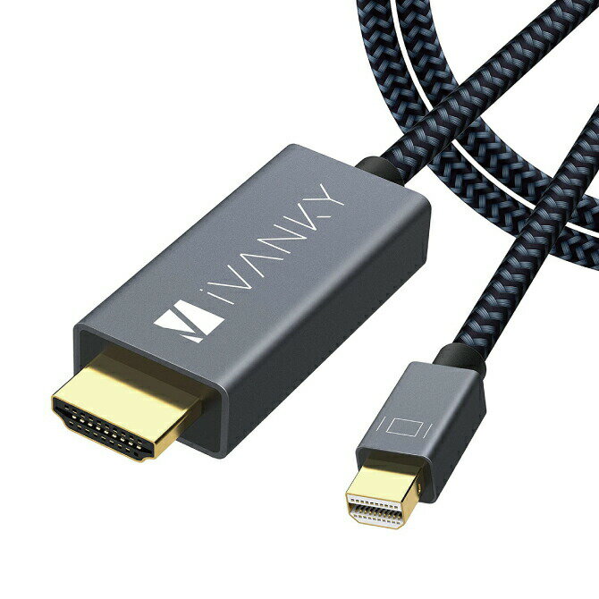 iVANKY VBB23 3m Gray & Black Mini DisplayPort to HDMI Cable եHD 1080P Surface Pro / Dock Mac MacBook Air / Pro iMac ǥץ쥤 AV ץ б Thunderbolt 2 to HDMI ѵ Ѵ ֥ mini DP ̵