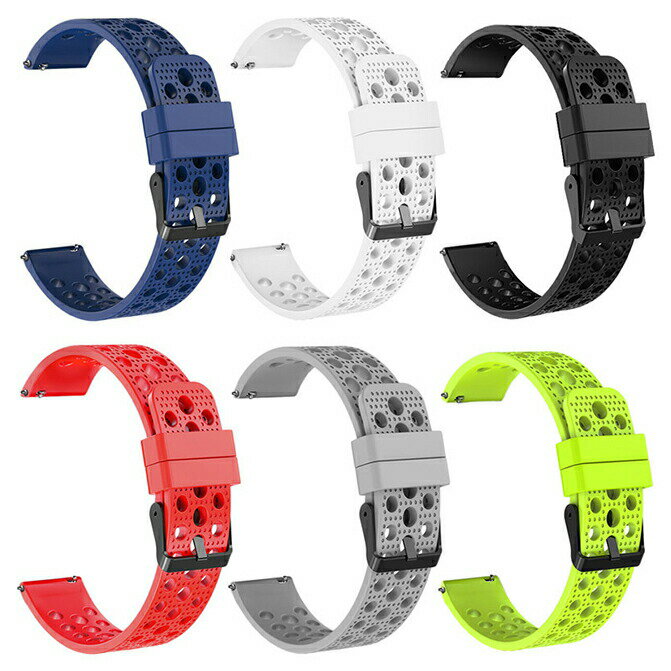 20MM 22MM Sport hole silicone belt X|[c z[ VR xg AEghA ^ X}[gEHb` X}[gv xg oh Samsung TX Garmin K[~ LG Huawei n[EFC 