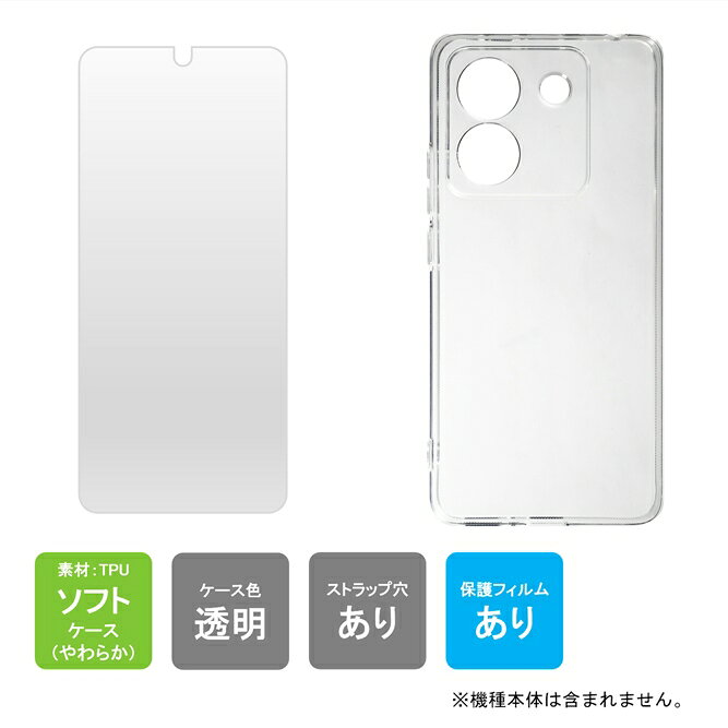 Rakuten - 即日出荷 ケース（カバー） 保護フィルム セット POCO M7 Pro 5G Xiaomi MVNO ケース フィルム POCO M7 Pro 5G Xiaomi MVNO カバー フィルム POCO M7 Pro 5G ケース フィルム カバー フィルム 本体 保護 クリア ソフト アクセ 送料無料