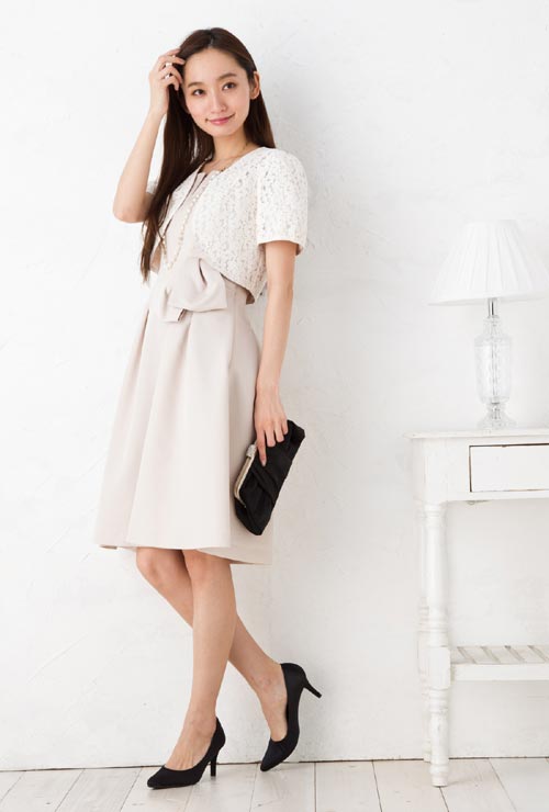 ワンピース レディース ◆【DEALポイントバック】【SALE40】【9号】コードレース×細...