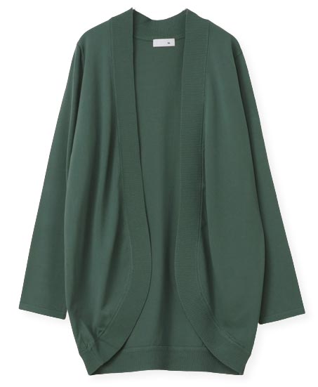 サマー カーディガン ロング 薄手 UVカット レディース トップス 春 夏 ◆【SALE30】12G RN ニット 接触冷感 ＆ UVカット＆抗毛玉 長袖 ロング ボレロ カーディガン 【エコ包装】[cd]■メール便不可■[ オフィス カジュアル ビジネス 母 ママ 秋 アンチピリング ][rc]のサムネイル