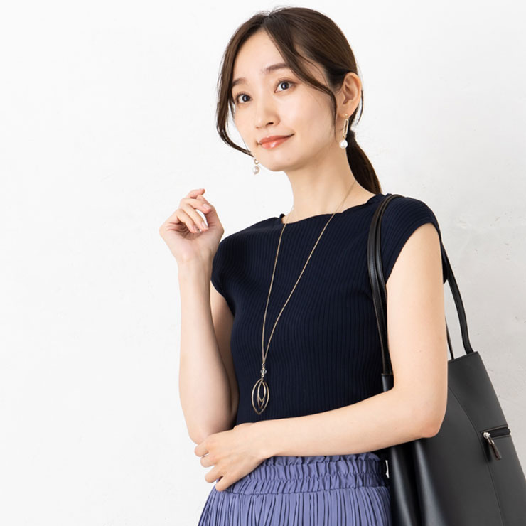 楽天市場】ノースリーブニット ネイビーの通販