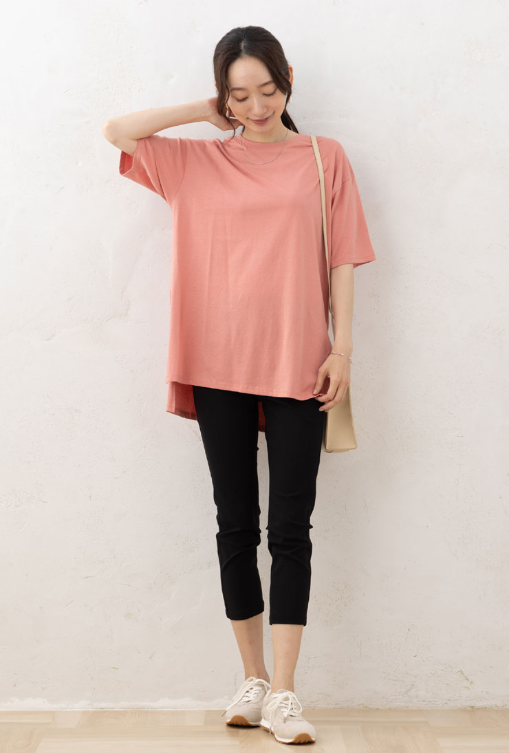 ロング Tシャツ カットソー 半袖 レディース トップス 春 夏 秋◆ 【メール便 送料...