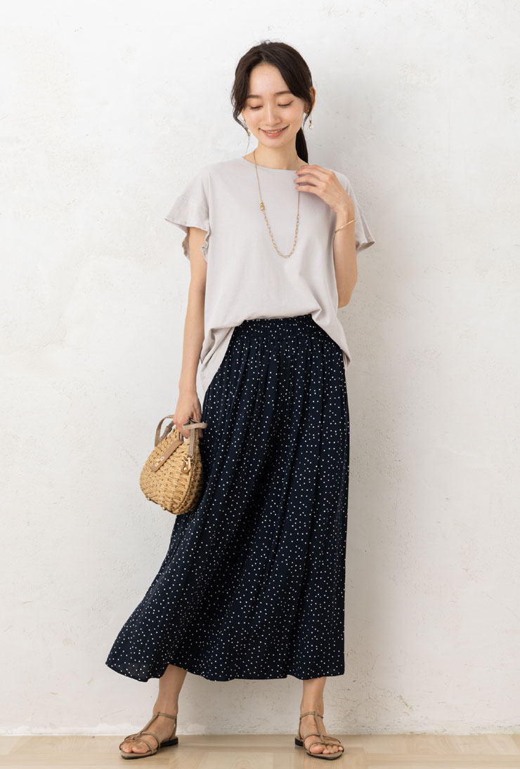 Tシャツ レディース 半袖トップス 春夏 ◆ 【メール便 送料無料06】【M〜LL】オーガニックコットン 混 本体 綿100％ 天竺 エブラク ドロップショルダー 半袖 Tシャツ フレンチ 【エコ包装】[cs][ オフィス カジュアル ビジネス 母 ママ 秋 きれいめ ゆったり ][rc]