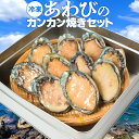 あわび カンカン焼きセット 鮑(貝むきナイフ・片手用軍手付) 冷凍 蝦夷鮑 冷凍 アワビ 海鮮 バーベキューセット Sサーチ