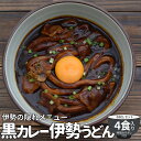 黒カレー伊勢うどんお試し4食入 メール便送料無料 伊勢...