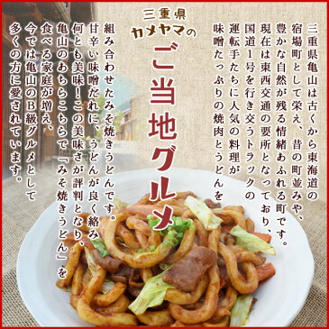 【クーポンで50円OFF】亀山B級グルメ亀山みそ焼きうどんお徳用8食 送料無料 特製味噌だれ付き 秘密のケンミンshow あす楽対応 ランキング 通販 RCP