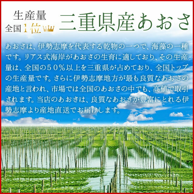 伊勢志摩産あおさのり90g メール便送料無料 海藻 アオサ 海苔 三重県産 チャック付袋入 NP