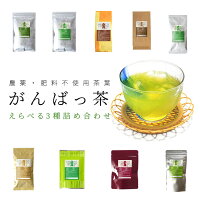 日本茶 伊勢茶 選べる お茶 3袋詰合せ メール便送料無料 農薬・肥料不使用栽培 無農薬 無肥料 水出し緑茶 がんばっ茶