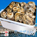 牡蠣 さざえカンカン焼きセット(冷凍）送料無料 牡蠣10...