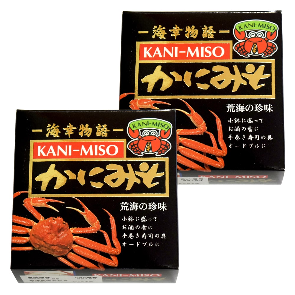 商品名 かにみそ 内容量 90g×2個 原材料名 かに甲羅みそ(カナダ産)、還元水飴、かに身、小麦粉、でん粉、乾燥卵白、食塩、寒天/調味料(アミノ酸等)、(一部にかに・小麦・乳成分・卵・大豆・ゼラチンを含む) 賞味期限 約8か月 保存方法 直射日光を避け常温で保存してください。 販売者 伊勢鳥羽志摩特産横丁 運営　株式会社　オフィスワンツーテン 三重県伊勢市藤里町725−1 配送温度帯 ※同梱の場合は、常温・冷蔵商品との同梱が可能です。 お届け方法 ヤマト運輸 のし・メッセージカード対応 : 不可 配送方法・支払い方法について、詳しくはコチラ その他 当製品工場ではえびを含む製品を製造しています。