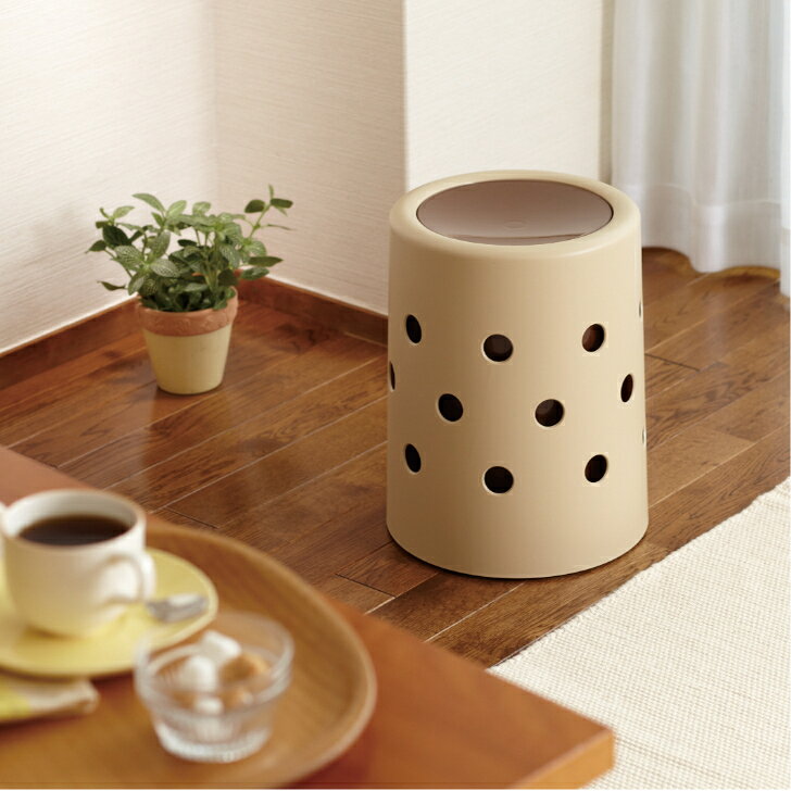 伊勢藤(ISETO)【大特価】 くず入れ 2個 セット スイング式 ゴミ箱 4.5L 10L 日本製 リビング トイレ オフィス キッチン カバー式 袋 隠せる ISETO ベージュ ホワイト ファルム [2]
