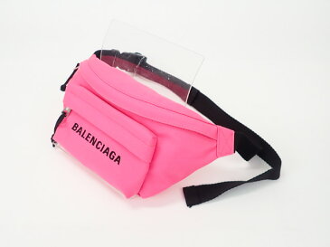 【中古】【辛口評価】【Aランク】BALENCIAGA バレンシアガ ナイロン WHEEL BELTPACK S ボディバッグ 569978 ピンク