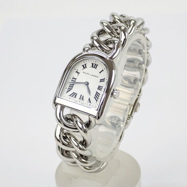 【中古】【辛口評価】【Aランク】RALPH LAUREN ラルフ ローレン スティラップ プティリンク RLR0040000 ホワイト文字盤