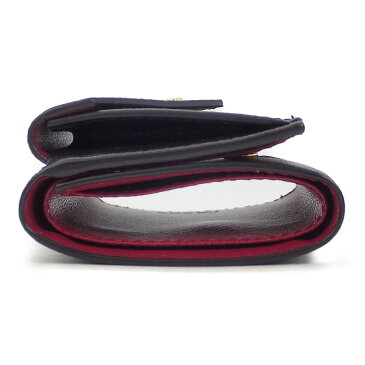 【中古】【Sランク】PRADA プラダ レザー コンパクト ウォレット 三つ折り財布 1MH021 ブラック