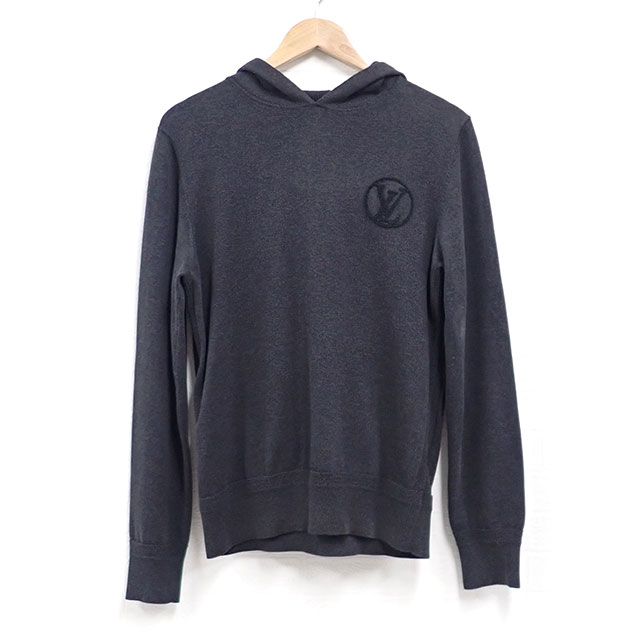 【中古】【Aランク】LOUIS VUITTON ルイヴィトン サークルロゴ パーカー サイズXL コットン100％ グレー