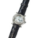 【中古】【Aランク】CHOPARD ショパール ハッピースポーツ 5Pダイヤ 27/8245-23 ホワイトシェル文字盤 ブラックレザー【ISEYA】 その1