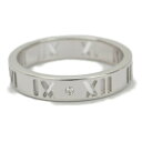 【中古】【Aランク】Tiffany＆Co. ティファニー K18WG アトラスピアスド リング 4Pダイヤ ゲージ棒約7.5号【ISEYA】