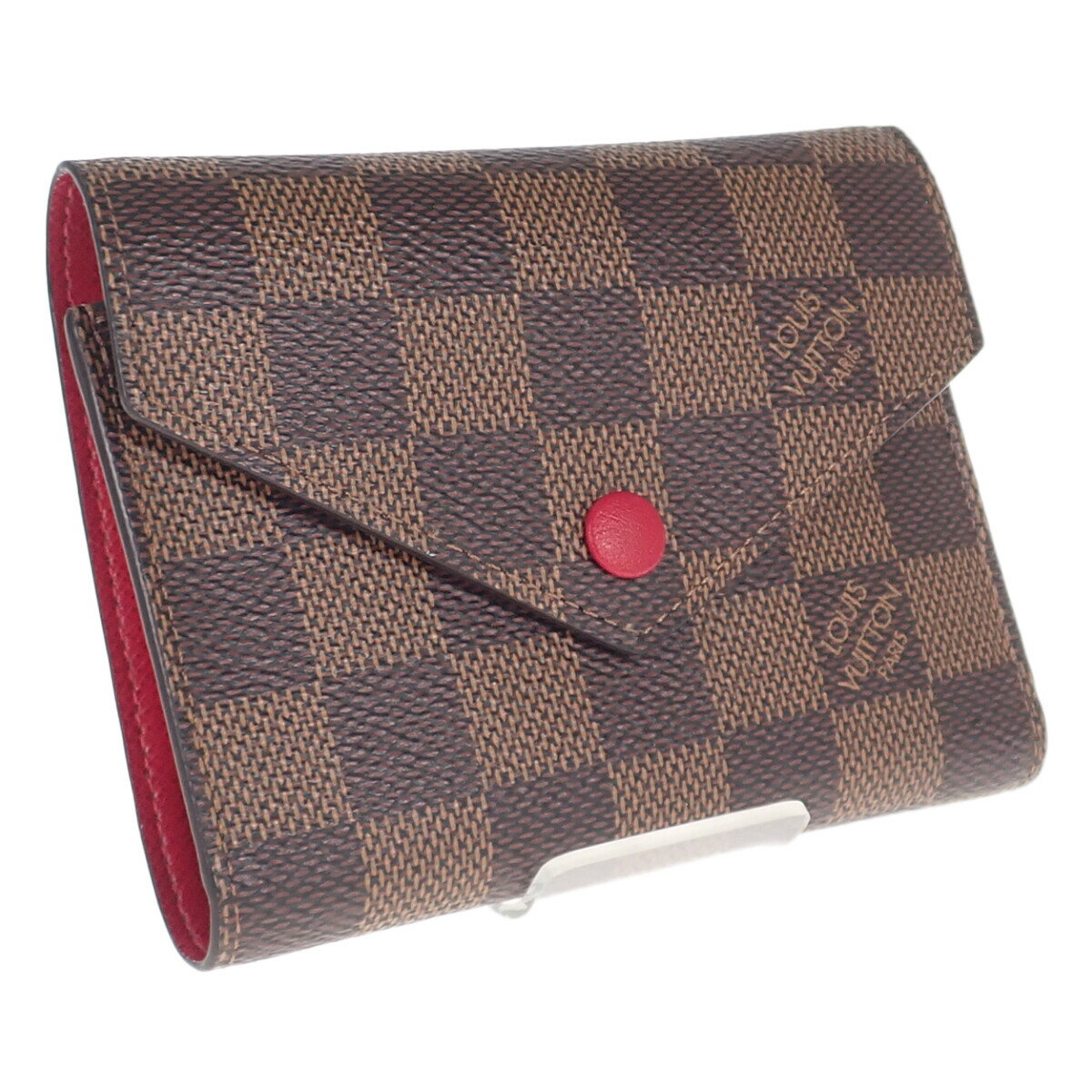 【中古】【SAランク】LOUIS VUITTON ルイヴィトン ダミエ ポルトフォイユ・ヴィクトリーヌ 二つ折り財布 N41938【ISEYA】