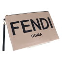 【中古】【ABランク】FENDI フェンディ フラットポーチ ラージ クラッチバッグ 8N0178 AEHR カーフスキン ピンク【ISEYA】