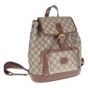 【中古】【Aランク】GUCCI グッチ インターロッキングG付きバックパック リュック 674147 92THG 8563 PU レザー ブラウン【ISEYA】