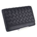 【中古】【Aランク】BOTTEGA VENETA ボッテガヴェネタ カードケース 529121 V4651 1000 イントレチャート ブラック 【ISEYA】