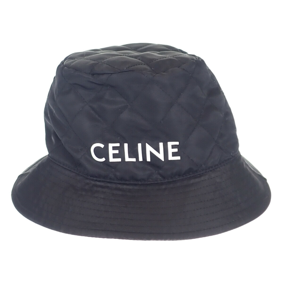 CELINE セリーヌ キルティング バケットハット 帽子 2AUB0930C.38NO ナイロンツイル ブラック Mサイズ メンズ ファッション小物