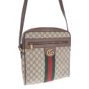 GUCCI グッチ オフィディア GGスプリーム メッセンジャーバッグ ショルダーバッグ 547934 96IWT PVC レザー ブラウン メンズ