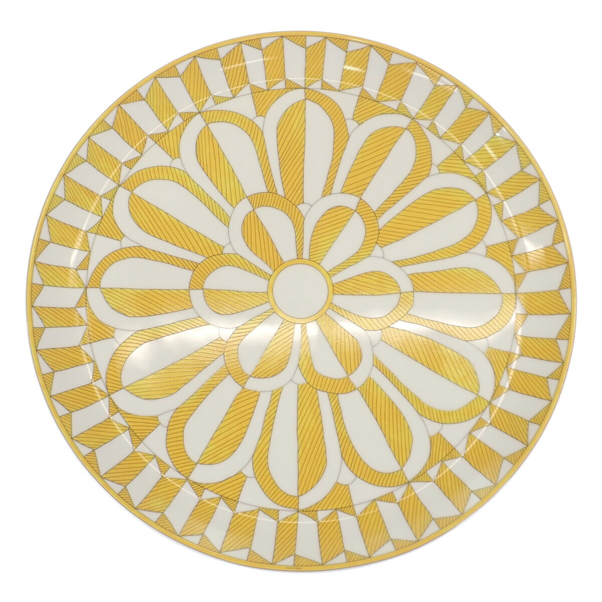 【中古】【Sランク】HERMES エルメス ソレイユ ドゥ エルメス タルトプレート 洋食器 大皿 32cm P046022P イエロー 磁器【ISEYA】のサムネイル