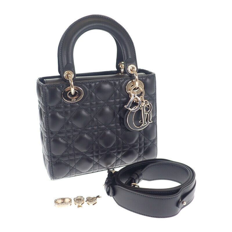 【中古】【SAランク】Christian Dior クリスチャン ディオール Lady Dior My ABCDior バッグ スモール 2way M0538OCEA_M900 ラムスキン..