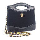 【中古】【ABランク】シャネル CHANEL シャネル31 ヴィンテージ 2WAYバッグ ハンドバッグ ショルダーバッグ ラムスキン コットン ブラック ターン...
