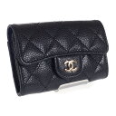 シャネル CHANEL クラシックフラップ AP0214_Y01864_C3906 カードケース キャビアスキン ブラック ゴールド金具 レディース 未使用 ギフト 上品【中古】【Sランク】(4)