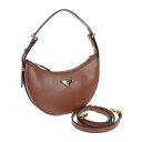 【中古】【SAランク】プラダ PRADA アーケスモールレザー ショルダー 2WAYバッグ ハンドバッグ レザー コニャック レディース【ISEYA】