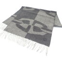 【中古】エルメス HERMES シェーヌ・ダンクル・オプティック H394070T_02 マフラー カシミヤ アントラサイト フランネルグレー メンズ【Sランク...