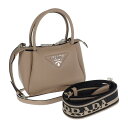 【中古】【Aランク】プラダ PRADA ミニ ハンドバッグ 1BA362_2DKV_F02YP 2WAYバッグ レザー サンド シルバー金具 レディース【ISE...