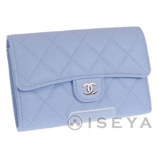 【中古】【Aランク】シャネル CHANEL ミディアム クラシックフラップウォレット AP0232_Y33352_NN010 三つ折り財布 キャビアスキン ブルー ゴールド金具 レディース【ISEYA】 【中古】【Aランク】シャネル CHANEL ミディアム クラシックフラップウォレット AP0232_Y33352_NN010 三つ折り財布 キャビアスキン ブルー ゴールド金具 レディース【ISEYA】