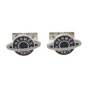 【中古】【Aランク】エルメス HERMES プラネットH カフリンクス カフス メタル シルバー ブラック メンズ スーツ小物 アクセサリー【ISEYA】