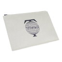 【中古】【Aランク】ティファニー TIFFANY&Co. ミディアム フラットキャンバス ポーチ クラッチバッグ キャンバス グレー メンズ レディース【ISE...