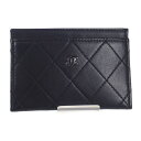シャネル CHANEL マトラッセ ココマーク AP3818 カードケース カーフスキン ブラック レディース 名刺入れ ギフト 美品 おしゃれ【中古】【SAラ...