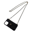 【中古】シャネル CHANEL iPhone13/13proケース スマホカバー AP2689 携帯・スマホアクセサリー キャビアスキン マトラッセ ブラック ...