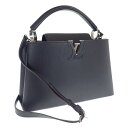 【中古】ルイヴィトン LOUIS VUITTON カプシーヌPM M42242 2WAYバッグ ハンドバッグ トリヨンレザー ノワール レディース【Aランク】