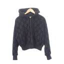 【中古】グッチ GUCCI GGブラッシュド フーデットジャケット 769546_XJF2X_1000 パーカー コットン ブラック XS メンズ レディース【...