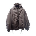 【中古】ルイヴィトン LOUIS VUITTON LVエンブロイダリー オーバーサイズ ボンバージャケット ブルゾン ナイロン グレー サイズ50 アウター メ...