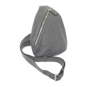 【中古】プラダ PRADA ヴィッテロダイノ ボディバッグ 2VZ098 ボディバッグ レザー グレー シルバー金具 メンズ【Aランク】