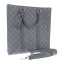 【中古】ルイヴィトン LOUIS VUITTON サックプラ M46452 2WAYバッグ モノグラム エクリプス ブラック シルバー金具 メンズ【SAランク】