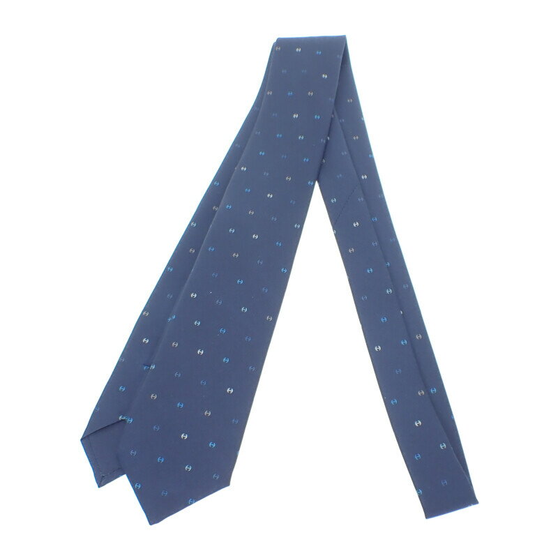 エルメス HERMES シルクツイルタイ Hトノー H006342T ネクタイ シルク ネイビー マルチカラー メンズ 美品 ギフト【中古】【SAランク】